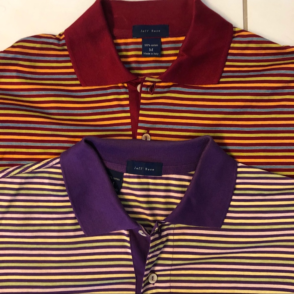 Two Jeff Rose golf polos size medium